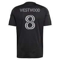 Men's adidas Ashley Westwood Black Charlotte FC 2025 Fortress Kit Replica Player Jersey