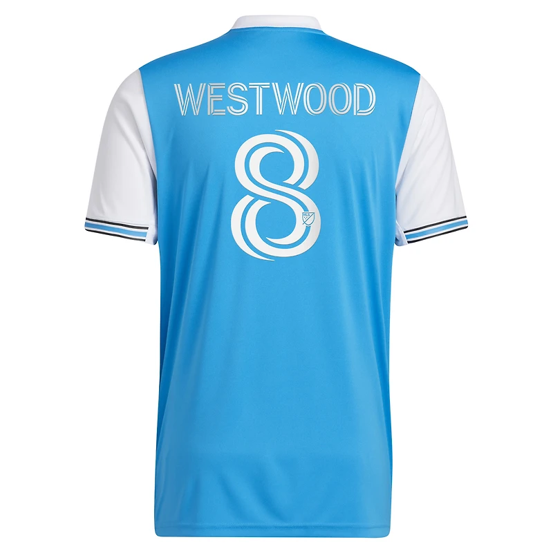 Maillot adidas Ashley Westwood pour homme Charlotte FC 2023 Newly Minted Replica Player