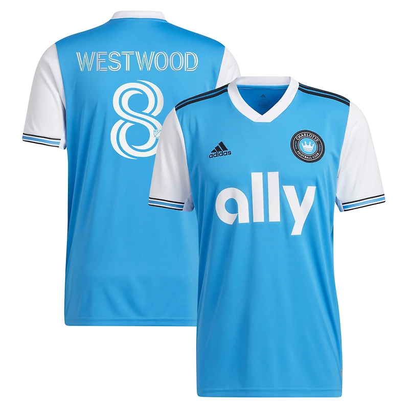 Maillot adidas Ashley Westwood pour homme Charlotte FC 2023 Newly Minted Replica Player