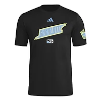 Men's adidas Black Charlotte FC 2025 Archive Collection Jersey Hook T-Shirt