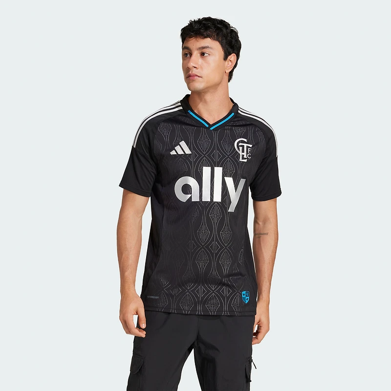 Men's adidas  Black Charlotte FC 2025 Fortress Kit Replica Jersey