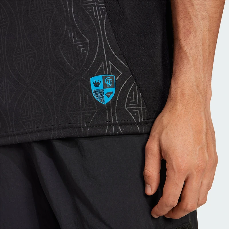 Maillot réplique du Charlotte FC 2025 Fortress Kit adidas noir pour homme