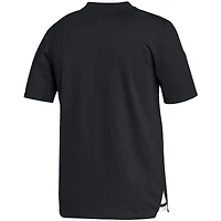 Polo adidas noir Charlotte FC Henley AEROREADY pour homme