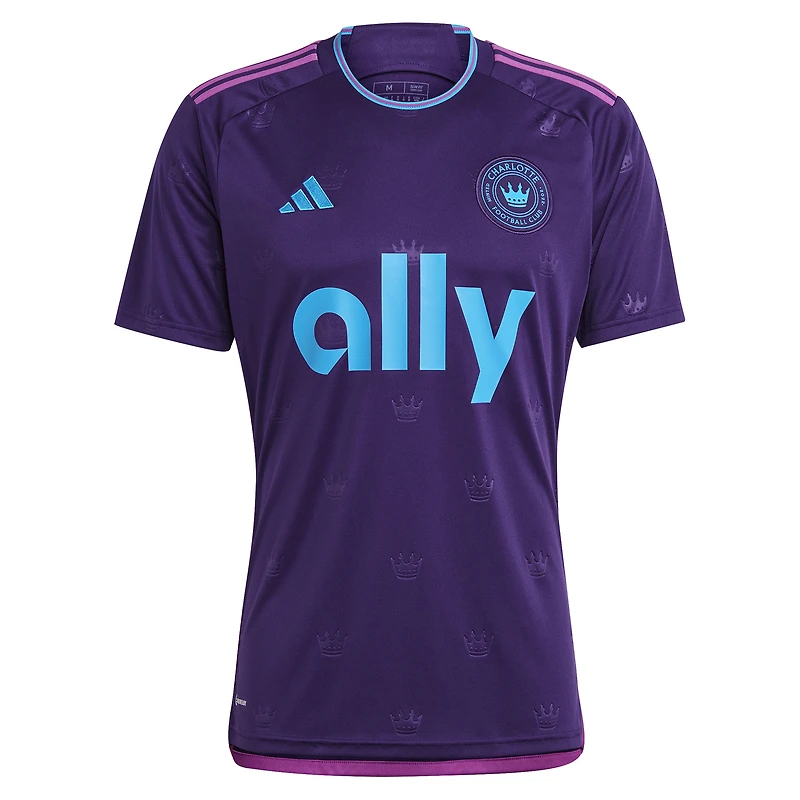 Men's adidas Brandt Bronico Purple Charlotte FC 2023 Crown Jewel Kit Replica Jersey