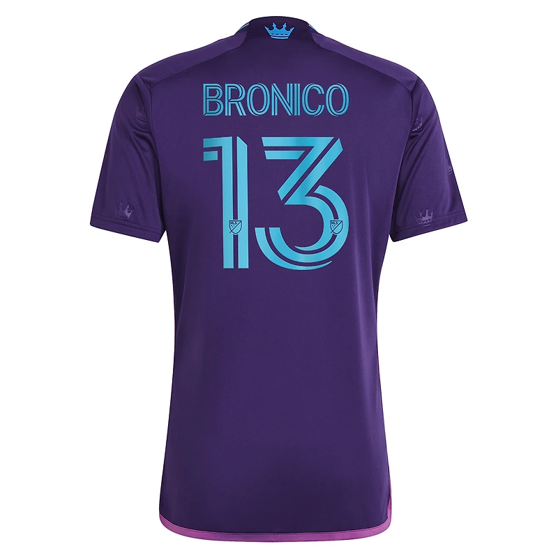 Men's adidas Brandt Bronico Purple Charlotte FC 2023 Crown Jewel Kit Replica Jersey
