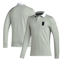 Polo à manches longues adidas 2023 Player Charlotte FC Travel pour homme, gris