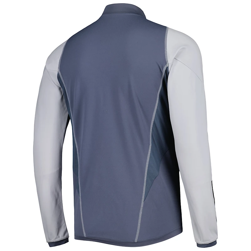 Men's adidas Gray Charlotte FC 2023 On-Field AEROREADY Quarter-Zip Training Top