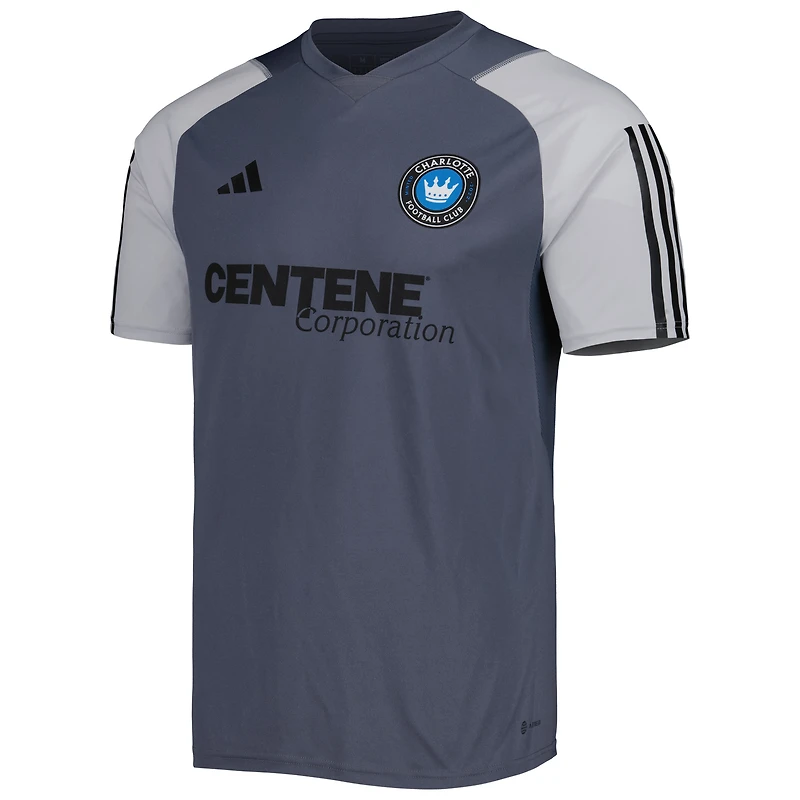 Men's adidas Gray Charlotte FC 2023 On-Field Training Jersey