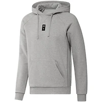 Sweat à capuche raglan de voyage adidas Charlotte FC Travel pour homme, gris chiné