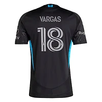 Maillot authentique adidas Kerwin Vargas noir Charlotte FC 2025 Fortress pour homme