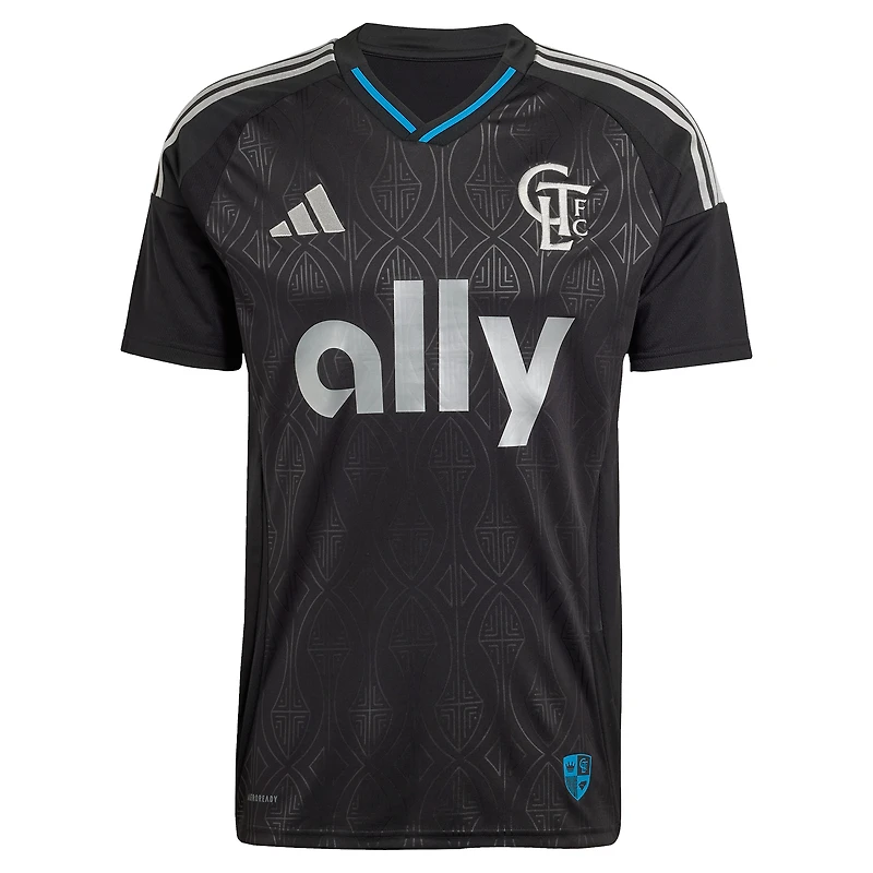 Men's adidas Kerwin Vargas Black Charlotte FC 2025 Fortress Kit Replica Jersey