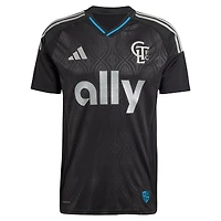 Men's adidas Kerwin Vargas Black Charlotte FC 2025 Fortress Kit Replica Jersey