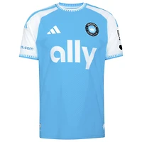 Men's adidas Kerwin Vargas Blue Charlotte FC 2026 Carolina Kit: Crowns Up On-Field Authentic Patch Jersey