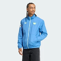 Veste zippée intégrale adidas Originals Charlotte FC 2025 Archive Collection Anthem pour homme, bleu