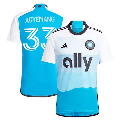 Men's adidas Patrick Agyemang Blue Charlotte FC 2024 The Carolina Kit: Explore Replica Player Jersey