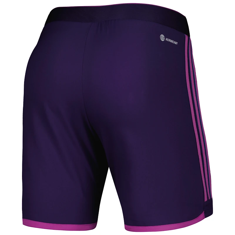 Short adidas violet Charlotte FC 2023 extérieur AEROREADY Authentic pour homme