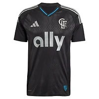 Men's adidas Tim Ream Black Charlotte FC 2025 Fortress Kit Replica Player Jersey