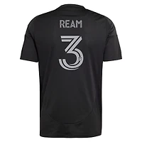 Men's adidas Tim Ream Black Charlotte FC 2025 Fortress Kit Replica Player Jersey