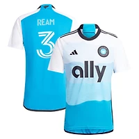 maillot de joueur réplique adidas Tim Ream Blue Charlotte FC 2024 The Carolina Kit pour homme : découvrez le