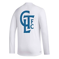 T-shirt à manches longues adidas Charlotte FC Jersey Hook AEROREADY blanc pour homme