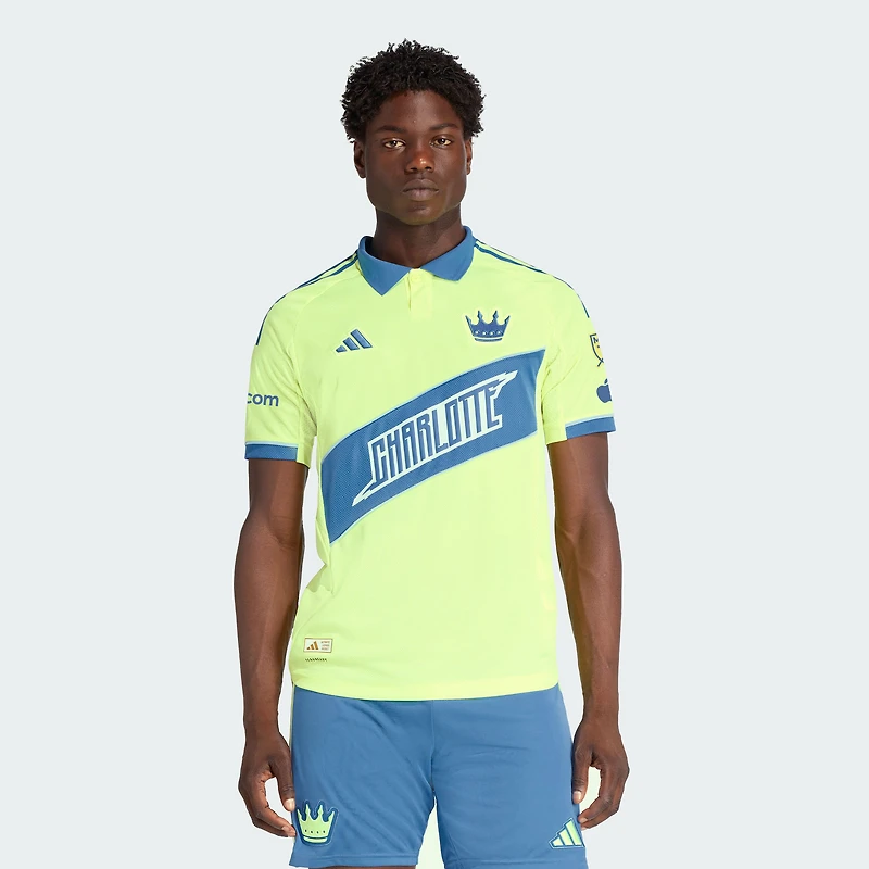 Men's adidas Yellow Charlotte FC 2025 Third Authentic Jersey