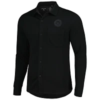 Veste boutonnée Antigua noire Charlotte FC Streamer Diamond pour homme
