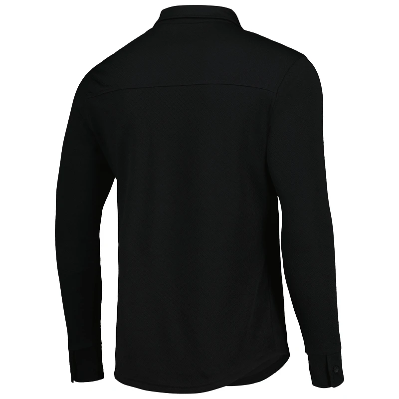 Veste boutonnée Antigua noire Charlotte FC Streamer Diamond pour homme