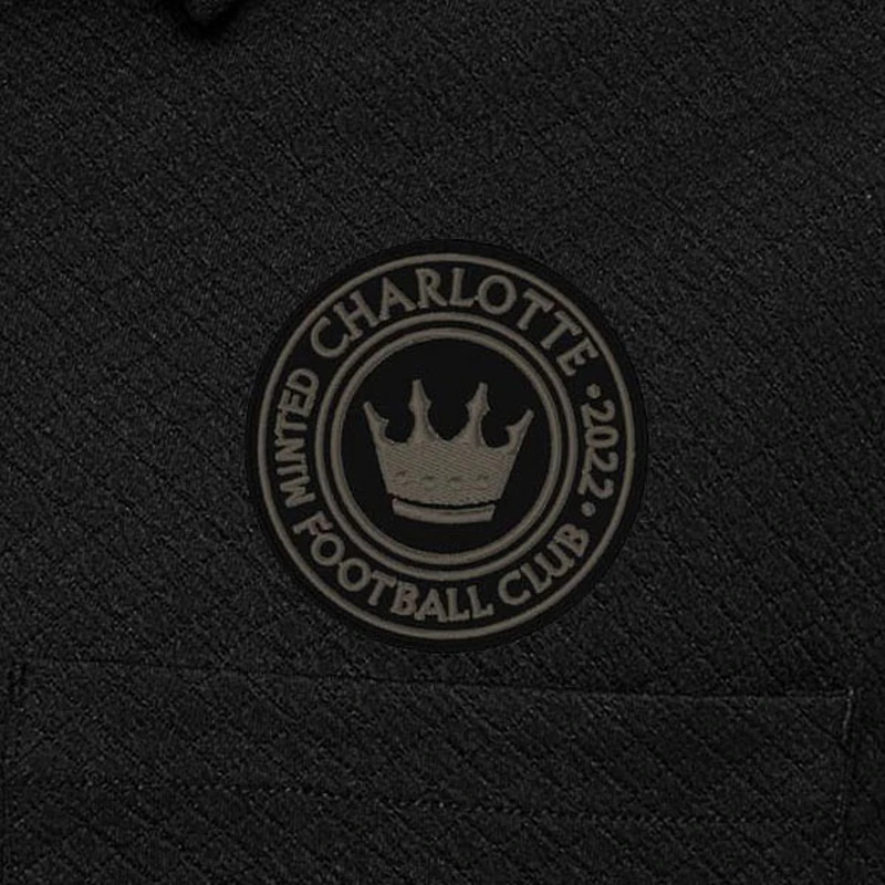 Veste boutonnée Antigua noire Charlotte FC Streamer Diamond pour homme