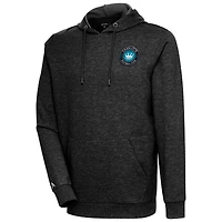 Sweat à capuche Antigua Heather Black Charlotte FC pour homme avec logo Action