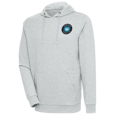 Sweat à capuche gris chiné Antigua pour homme avec logo Charlotte FC