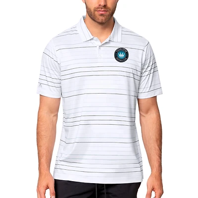 Men's Antigua White/Black Charlotte FC Ryder Polo