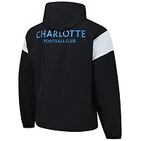 Men's Black Charlotte FC '90s Premium Anorak Half-Zip Hoodie Jacket