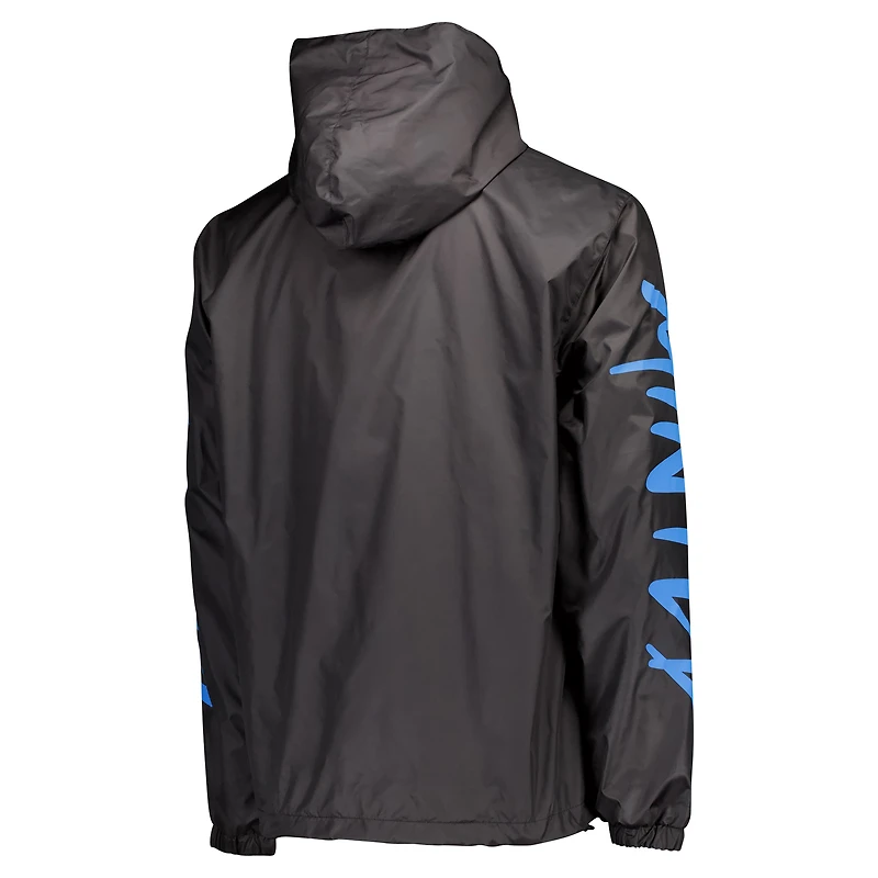 Men's Black Charlotte FC Graffiti Hoodie Full-Zip Windbreaker
