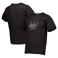 T-shirt décontracté épais à plusieurs couches avec logo principal du Charlotte FC pour homme, noir