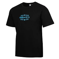 Men's Black Charlotte FC Por La Corona Heavy Relaxed T-Shirt