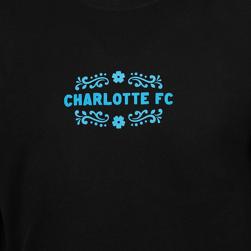 Men's Black Charlotte FC Por La Corona Heavy Relaxed T-Shirt