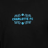 Men's Black Charlotte FC Por La Corona Heavy Relaxed T-Shirt