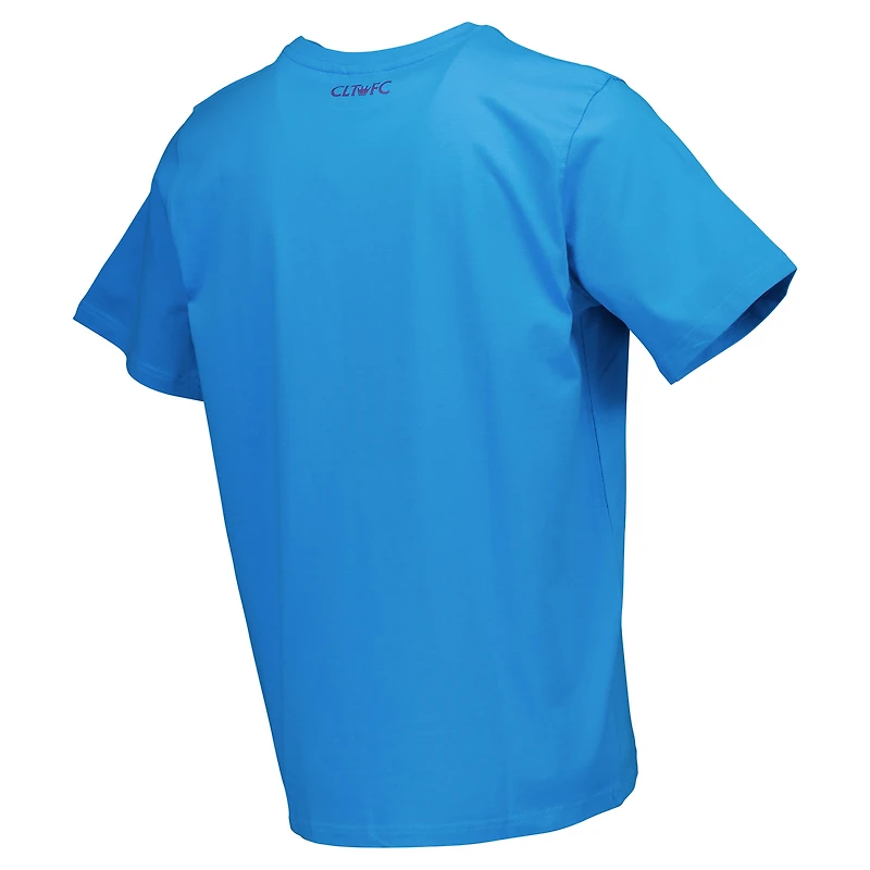 T-shirt décontracté épais bleu Charlotte FC Community pour homme
