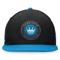 Casquette snapback Charlotte FC Downtown noire et bleue pour homme (Fanatics)