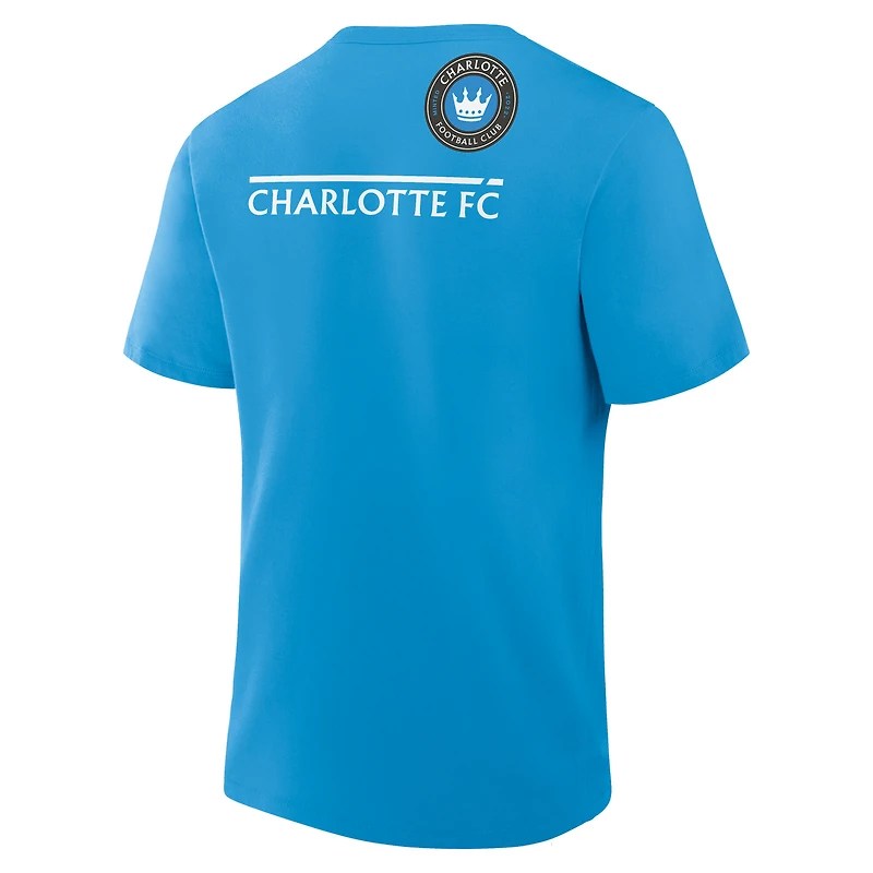 T-shirt Fanatics bleu pour homme Charlotte FC Corner Kick Legacy
