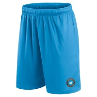 Short bleu Fanatics Charlotte FC avec logo de l'équipe principale pour hommes