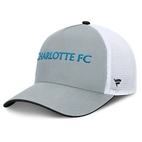Casquette trucker ajustable Fanatics grise Charlotte FC pour homme