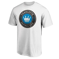T-shirt blanc de l'équipe avec logo principal Fanatics Charlotte FC pour hommes