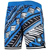 Short de mode tribal Charlotte FC bleu Mitchell & Ness pour homme