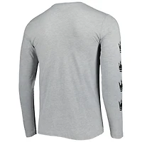 Men's Mitchell & Ness Heathered Gray Charlotte FC Logo Long Sleeve T-Shirt