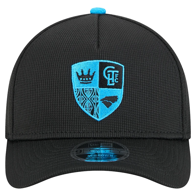 Men's New Era Black Charlotte FC 2025 Jersey Hook 9FORTY M-Crown Adjustable Hat