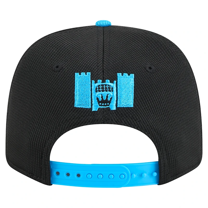 Men's New Era  Black Charlotte FC 2025 Jersey Hook 9SEVENTY Stretch-Snap Hat