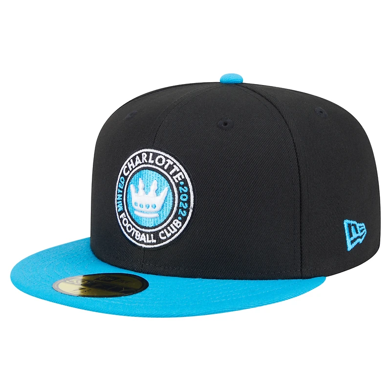 Casquette ajustée Charlotte FC Kickoff 2025 59FIFTY noire New Era pour homme