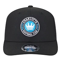 Casquette ajustable New Era noire Charlotte FC Hook 9SEVENTY pour homme