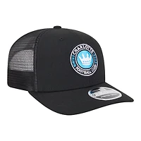 Men's New Era  Black Charlotte FC Jersey Hook 9SEVENTY Adjustable Hat
